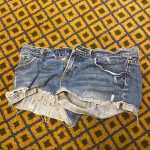 VS Pink Denim Distressed Cut-Off Shorts- 10